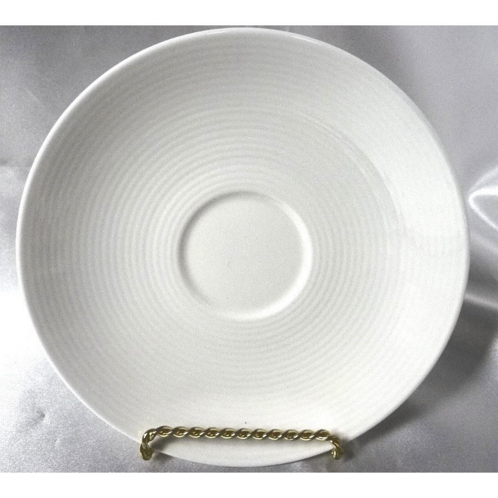 Mikasa White Garden Bone China Saucer CAU01‎ All White Garden Embossed Set Of 4